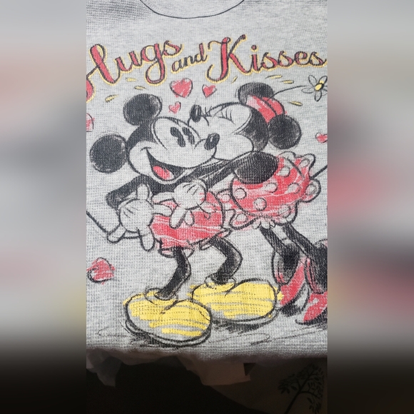 Disney Mickey and Minnie Hugs and Kisses Thermal LS Ladies XL - Picture 4 of 6